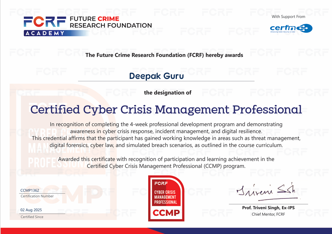 Certified Cyber Crisis Management Professional